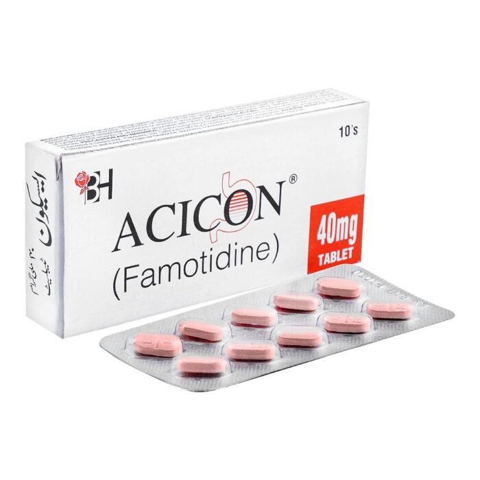 Acicon 40mg (Famotidine) Tab 10’s